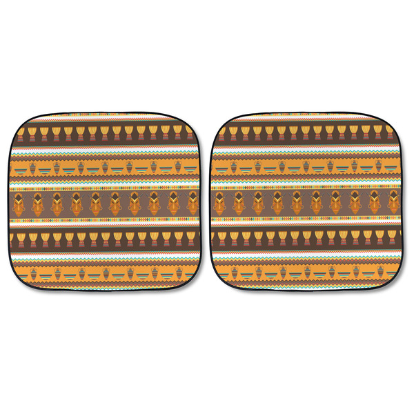 African Masks Car Sun Shades - FRONT