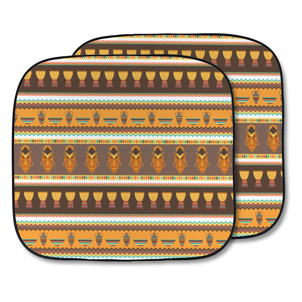 Custom African Masks Car Sun Shade - Two Piece