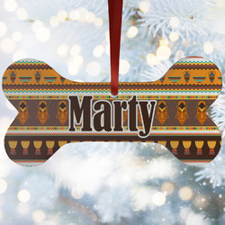 African Masks Ceramic Dog Ornament