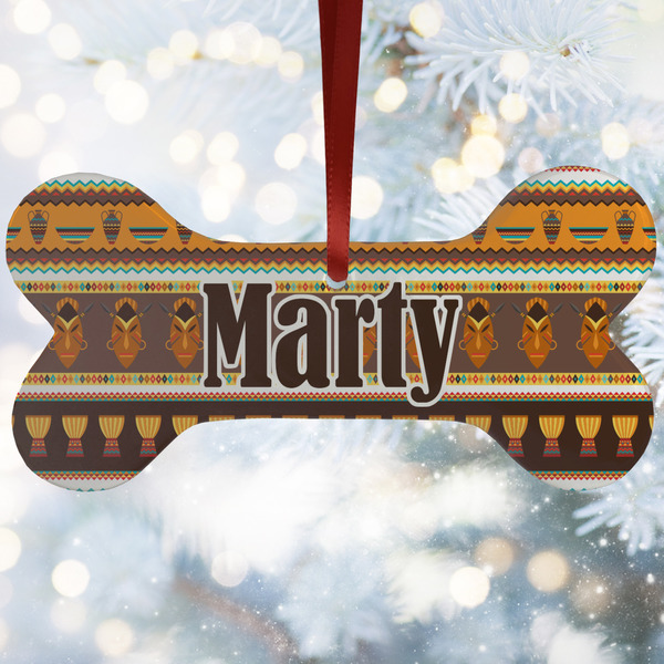 Custom African Masks Ceramic Dog Ornament