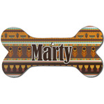 African Masks Ceramic Dog Ornament - Front