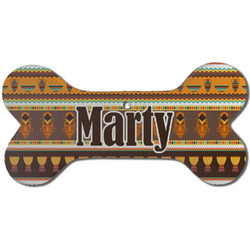 African Masks Ceramic Dog Ornament - Front