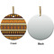 African Masks Ceramic Flat Ornament - Circle Front & Back (APPROVAL)