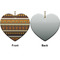 African Masks Ceramic Flat Ornament - Heart Front & Back (APPROVAL)