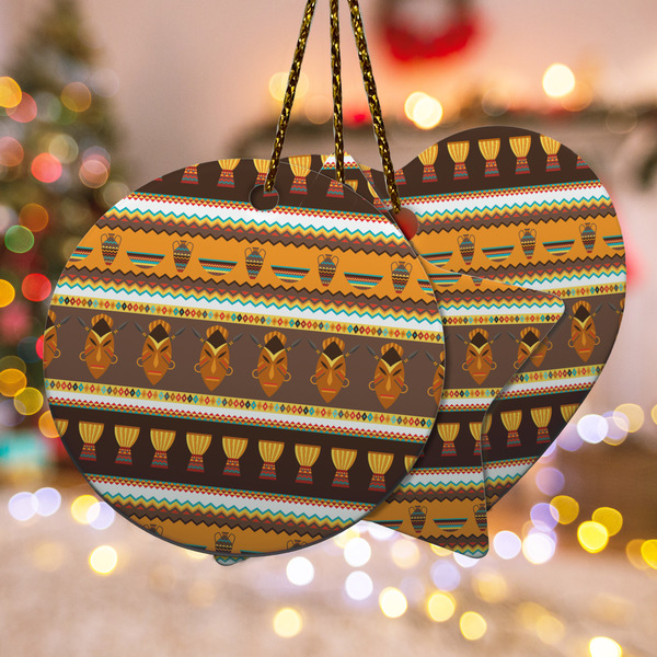 Custom African Masks Ceramic Ornament