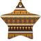 African Masks Star Ceramic Ornament