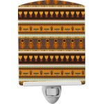 African Masks Ceramic Night Light