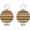 African Masks Circle Keychain (Front + Back)