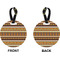 African Masks Circle Luggage Tag (Front + Back)