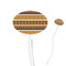 African Masks 7" Oval Plastic Stir Sticks - Clear