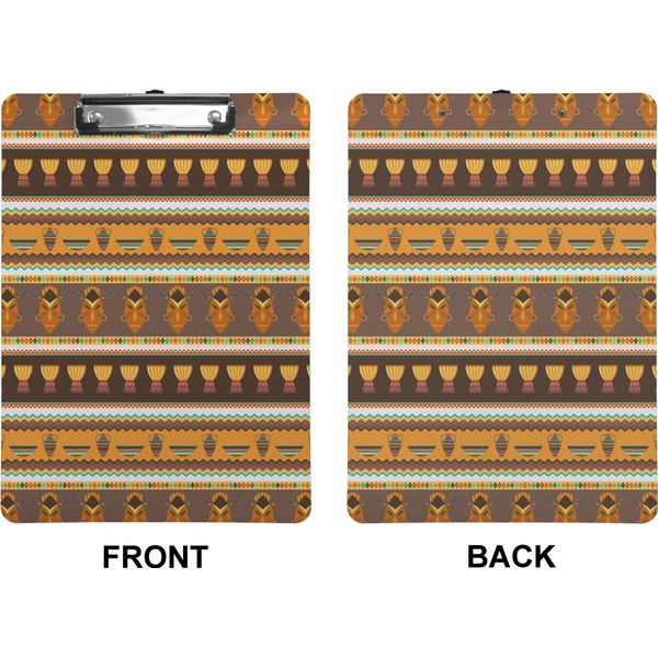 African Masks Clipboard (Letter) (Front + Back)