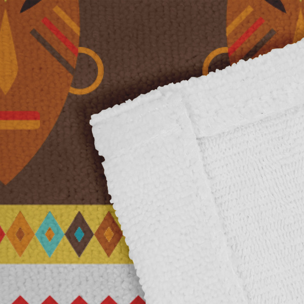 African Masks Close up of Fabric