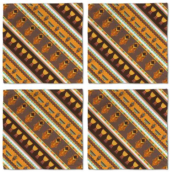 African Masks Cloth Napkins - Personalized Lunch (APPROVAL) Set of 4