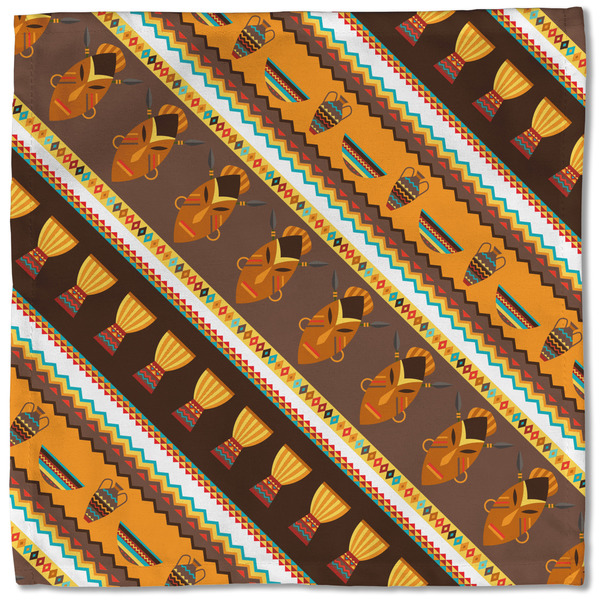 African Masks Cloth Napkins - Personalized Lunch (Single Full Open)