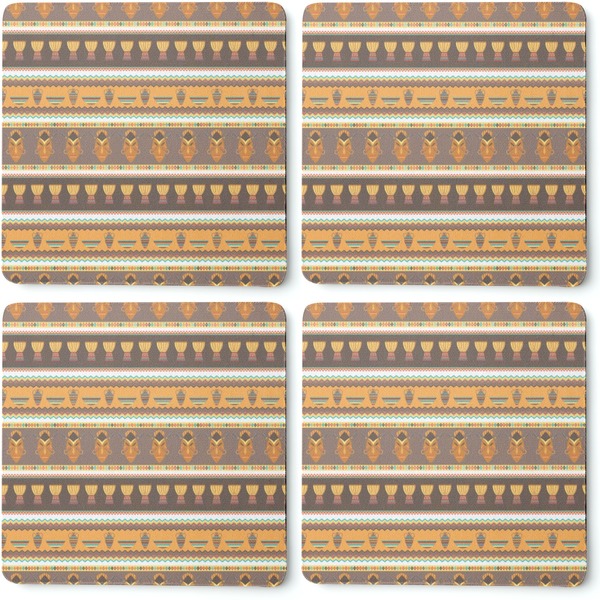 African Masks Coaster Rubber Back - Apvl