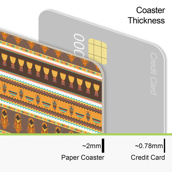 African Masks Coaster Thickness