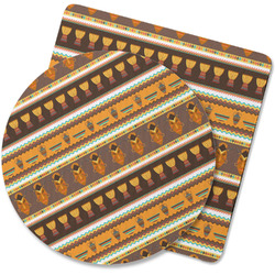 African Masks Rubber Backed Coaster