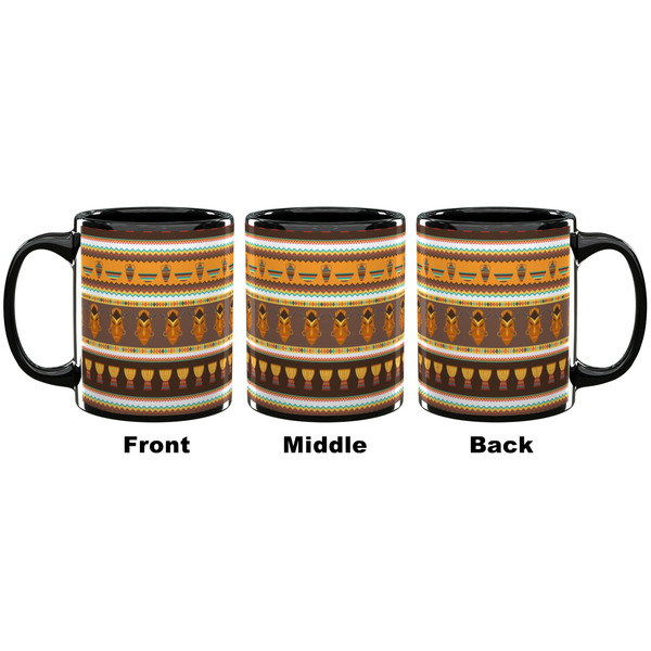African Masks Coffee Mug - 11 oz - Black APPROVAL