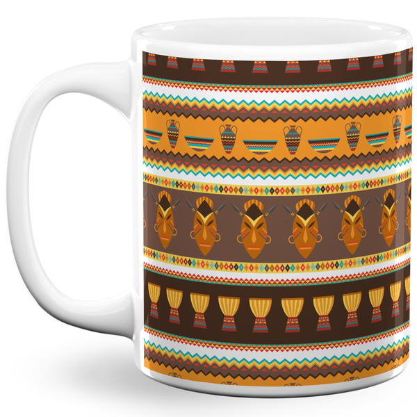 Custom African Masks 11 Oz Coffee Mug - White