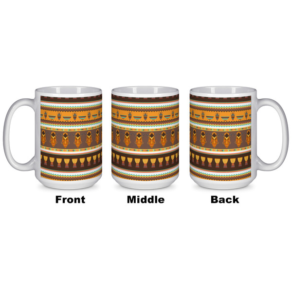 African Masks Coffee Mug - 15 oz - White APPROVAL