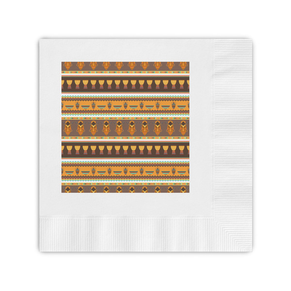 Custom African Masks Coined Cocktail Napkins