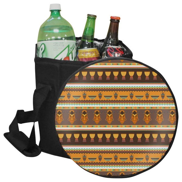Custom African Masks Collapsible Cooler & Seat