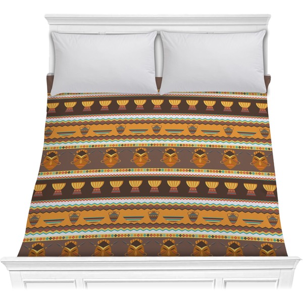 Custom African Masks Comforter - Full / Queen