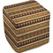African Masks Cube Poof Ottoman (Top)