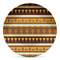African Masks Microwave Safe Plastic Plate - Composite Polymer