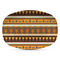 African Masks Plastic Platter - Microwave & Oven Safe Composite Polymer