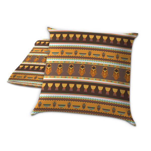 African Masks Decorative Pillow Case - TWO