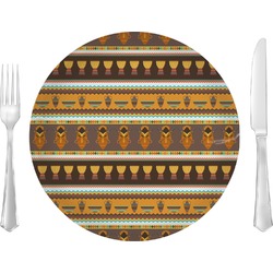 African Masks 10" Glass Lunch / Dinner Plates - Single or Set