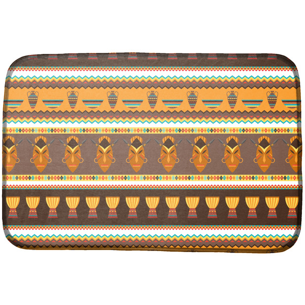 Custom African Masks Dish Drying Mat