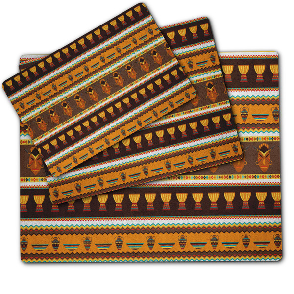 African Masks Dog Food Mat - MAIN (sm, med, lrg)