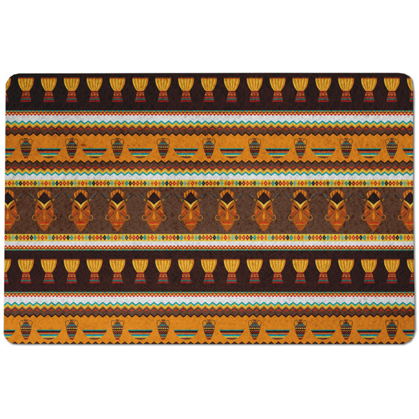 African Masks Dog Food Mat - Small without bowls