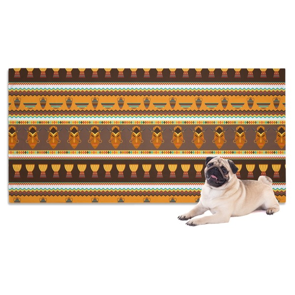 Custom African Masks Dog Towel