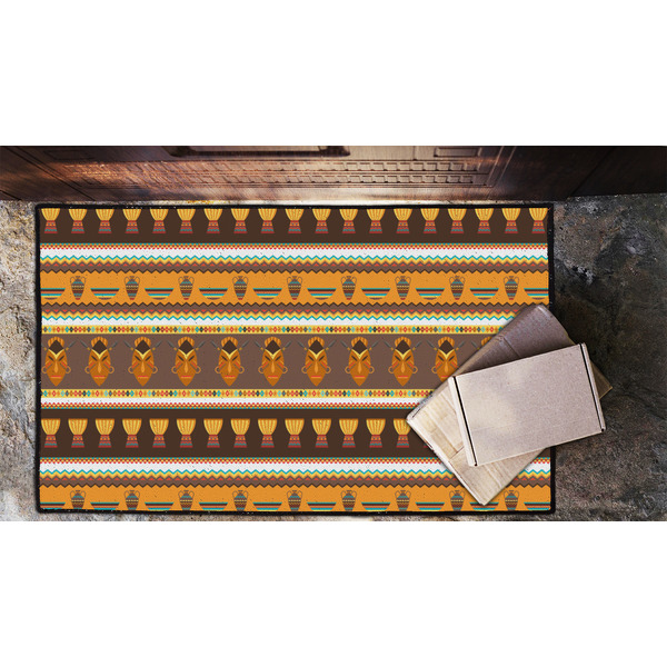 African Masks Door Mat - LIFESTYLE (Lrg)