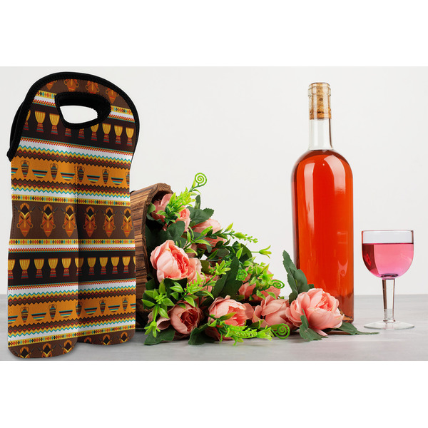 African Masks Double Wine Tote - LIFESTYLE (new)