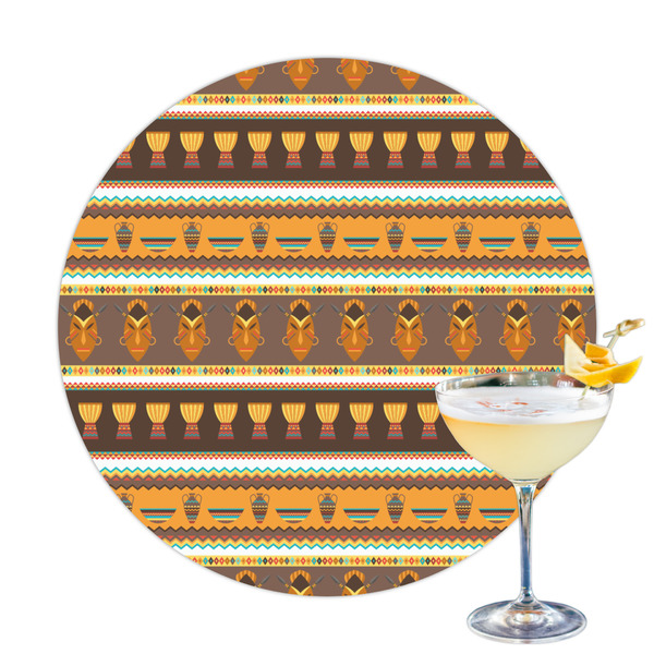 Custom African Masks Printed Drink Topper