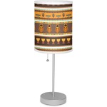 African Masks 7" Drum Lamp with Shade Polyester