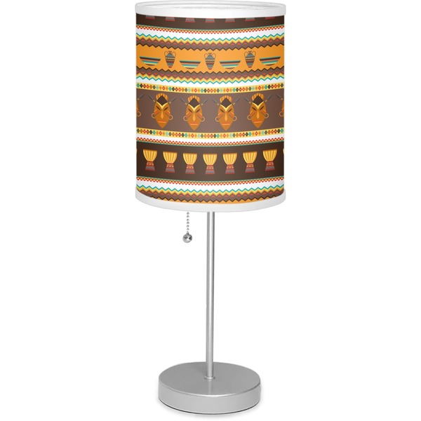 Custom African Masks 7" Drum Lamp with Shade