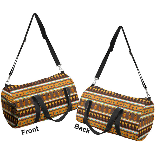African Masks Duffle bag large front and back sides