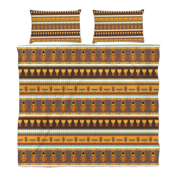 African Masks Duvet Cover Set - King - Alt Approval
