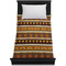 African Masks Duvet Cover - Twin - On Bed - No Prop