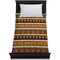 African Masks Duvet Cover - Twin XL - On Bed - No Prop