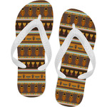 African Masks Flip Flops - Large