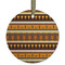 African Masks Frosted Glass Ornament - Round