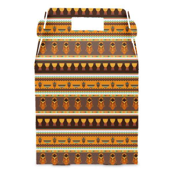 African Masks Gable Favor Box - Front