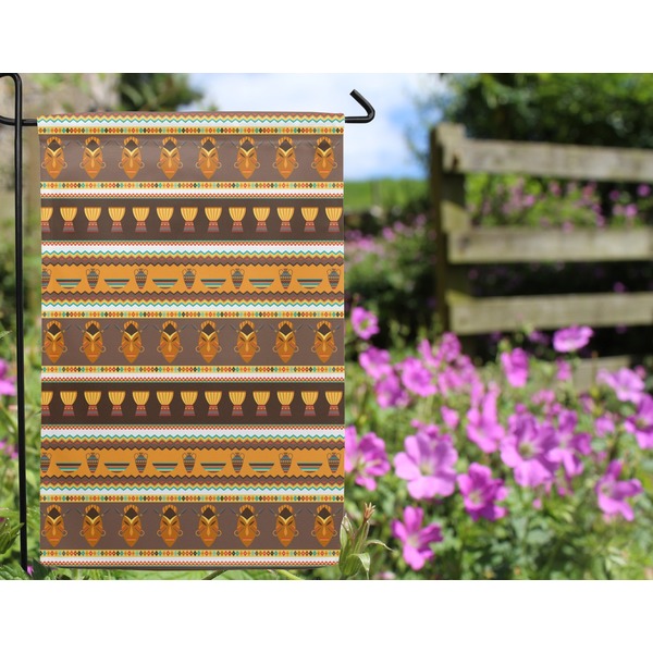 African Masks Garden Flag - Outside In Flowers