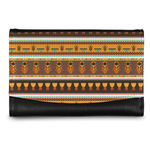 African Masks Genuine Leather Women's Wallet - Small